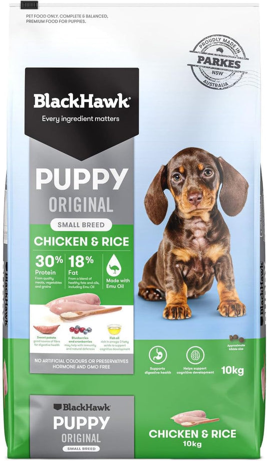 Black Hawk Puppy Small Breed Chicken and Rice Dry Dog Food 10 Kg