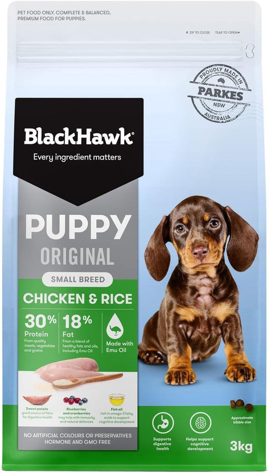 Black Hawk Puppy Small Breed Chicken and Rice Dry Dog Food 3 Kg