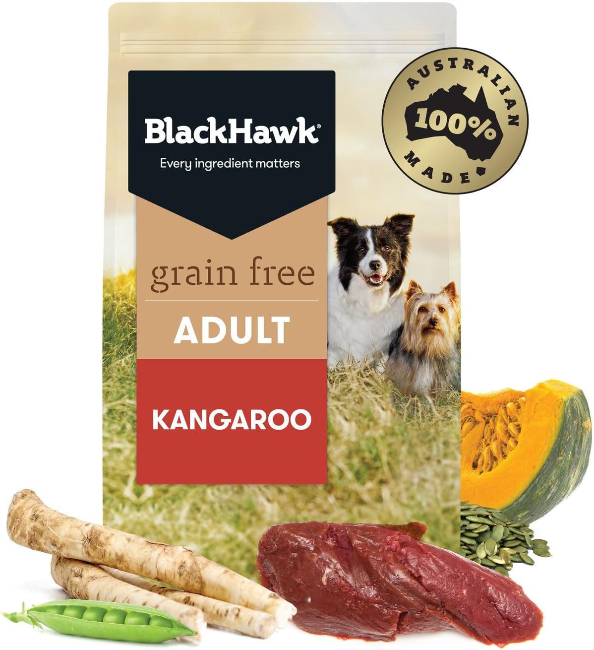 Black Hawk Adult All Breed Grain Free Kangaroo Dry Dog Food 15 Kg