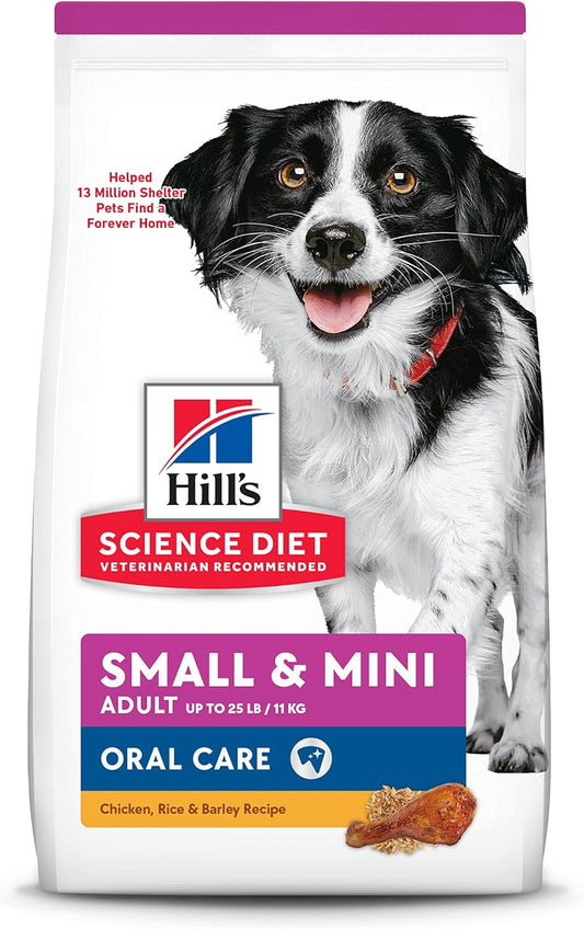 Hill’s Science Diet Adult Oral Care Small & Mini Chicken, Rice & Barley Recipe Dry Dog Food 1.81 kg