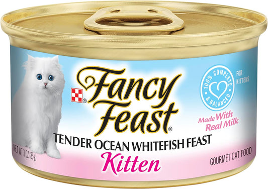 Fancy Feast Classic Ocean Whitefish Tuna Feast Wet Cat Food, 85 g (Pack of 24)