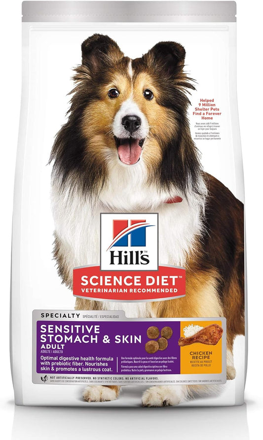Hill's Science Diet Sensitive Stomach & Skin Adult, Chicken Recipe, Dry Dog Food, 1.81kg Bag